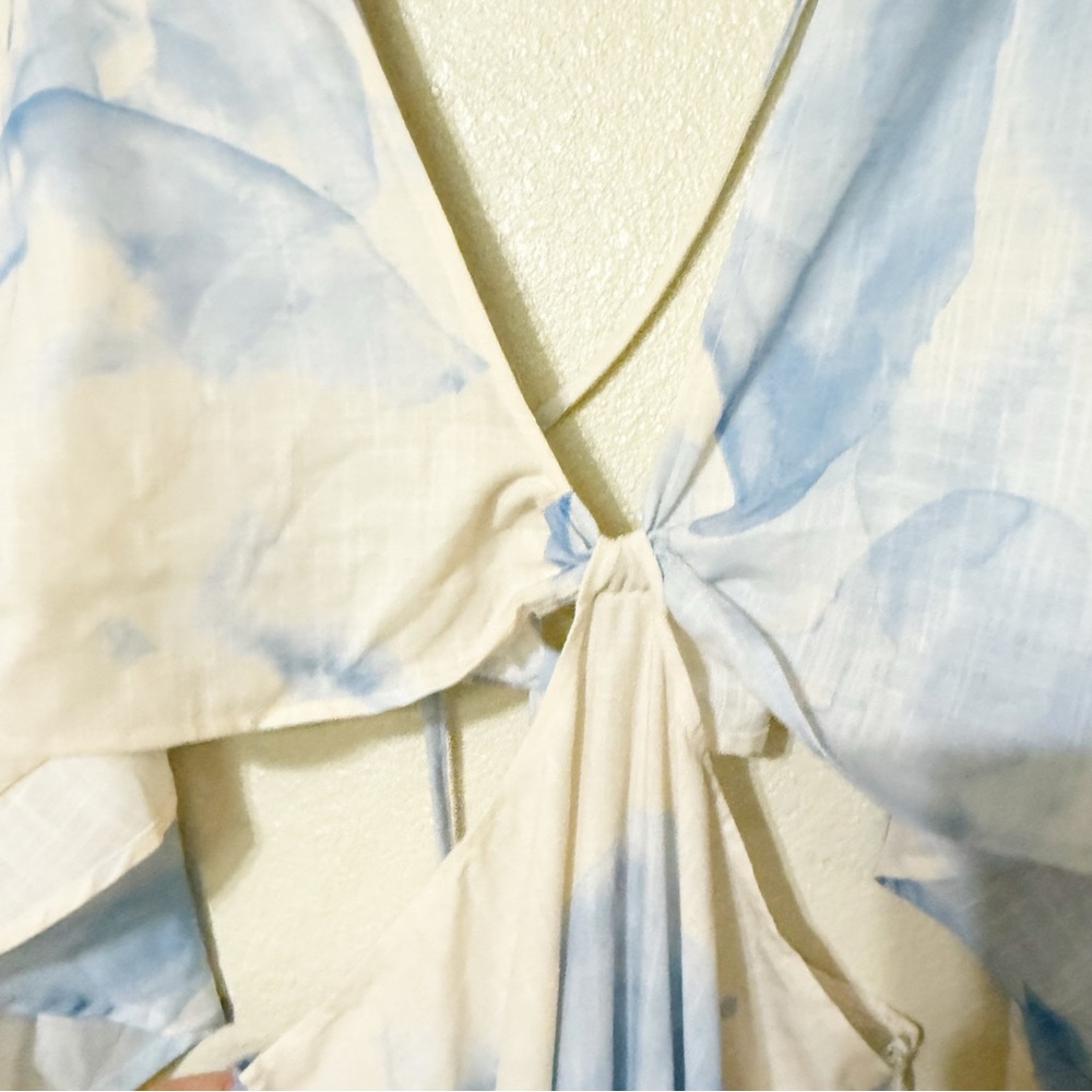 NWT BOAMAR Avalon Floral Light Blue Revolve Cutout Maxi Dress in Blossom Size XL - Picture 7 of 11